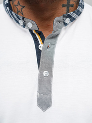Tricou polo bărbați albă OZONEE O/DA803