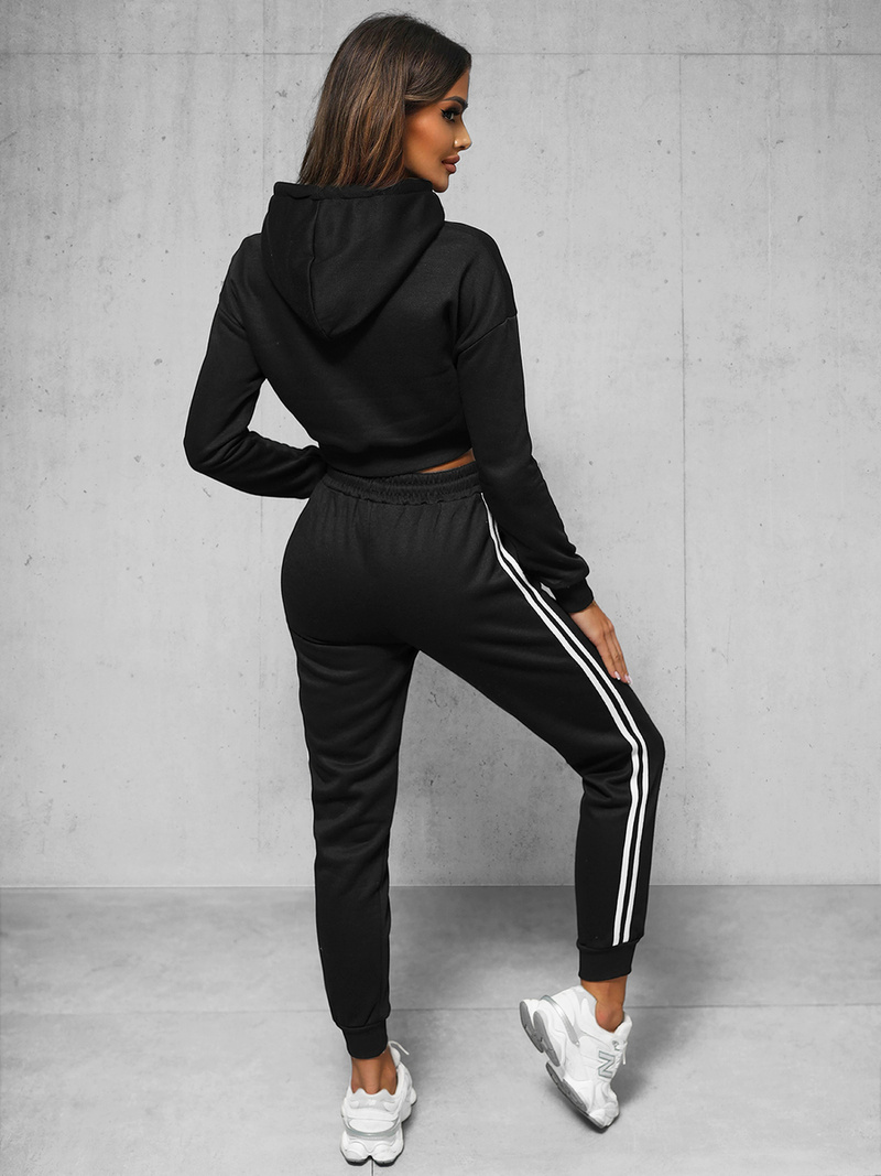 Trening dama doua piese negru OZONEE JS/8C67/3