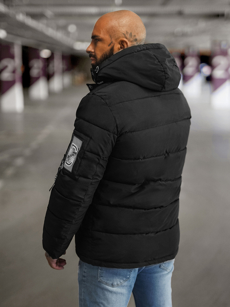 Geacă bărbați neagră OZONEE JS/57M7503/392