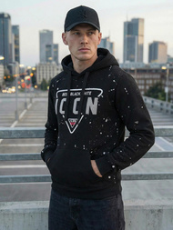 Hanorac bărbați negru OZONEE JS/8B1737/3Z