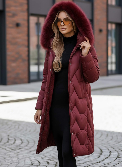 Geacă de iarnă damă bordo OZONEE JS/5M3229/1