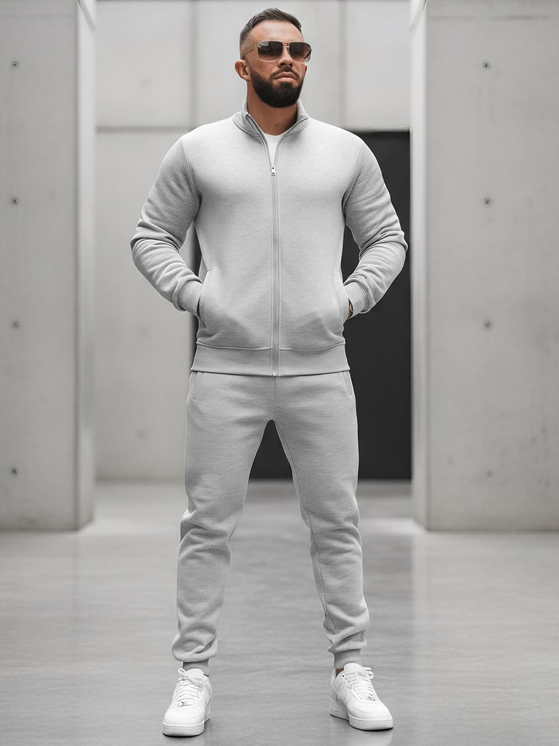 Compleu sport bărbaţi gri OZONEE JS/68C10385/2