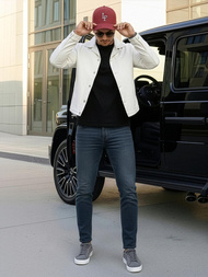 Blugi bărbaţi albaștri închis OZONEE O/JK2895AZ