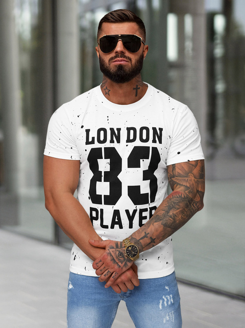 Tricou bărbați alb OZONEE JS/8B1388/1