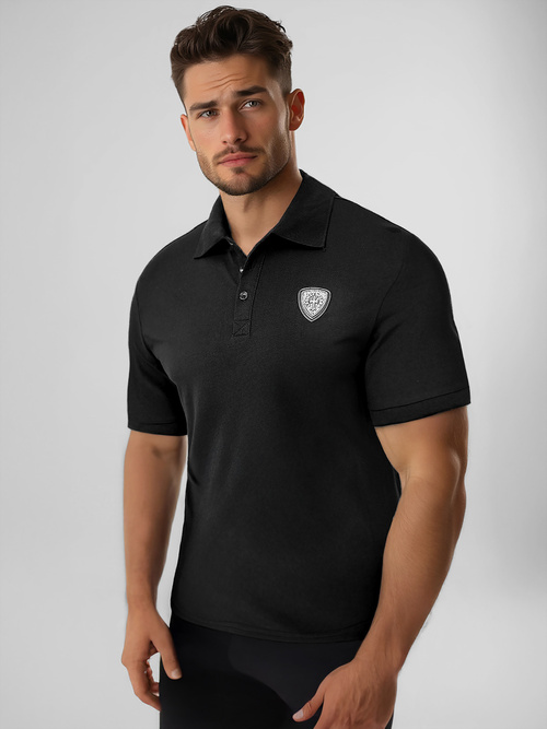 Tricou polo bărbați negru OZONEE NB/MT3121Z