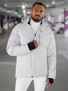 Geacă bărbați gri deschis OZONEE JS/91M9906/280