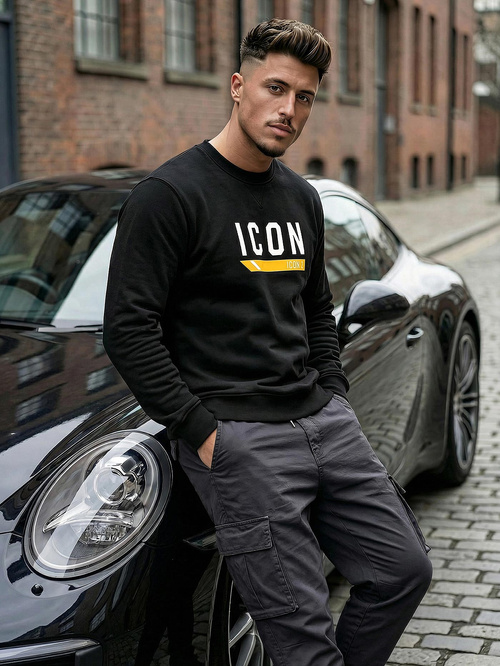 Hanorac bărbați negru OZONEE JS/8B1753/3