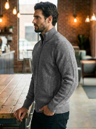 Pulover bărbați antracit OZONEE JS/59B3611/5