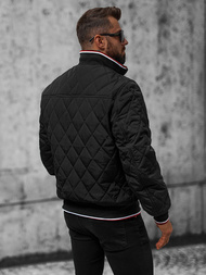 Jachetă de primăvară bărbați neagră OZONEE JS/5M3109/392