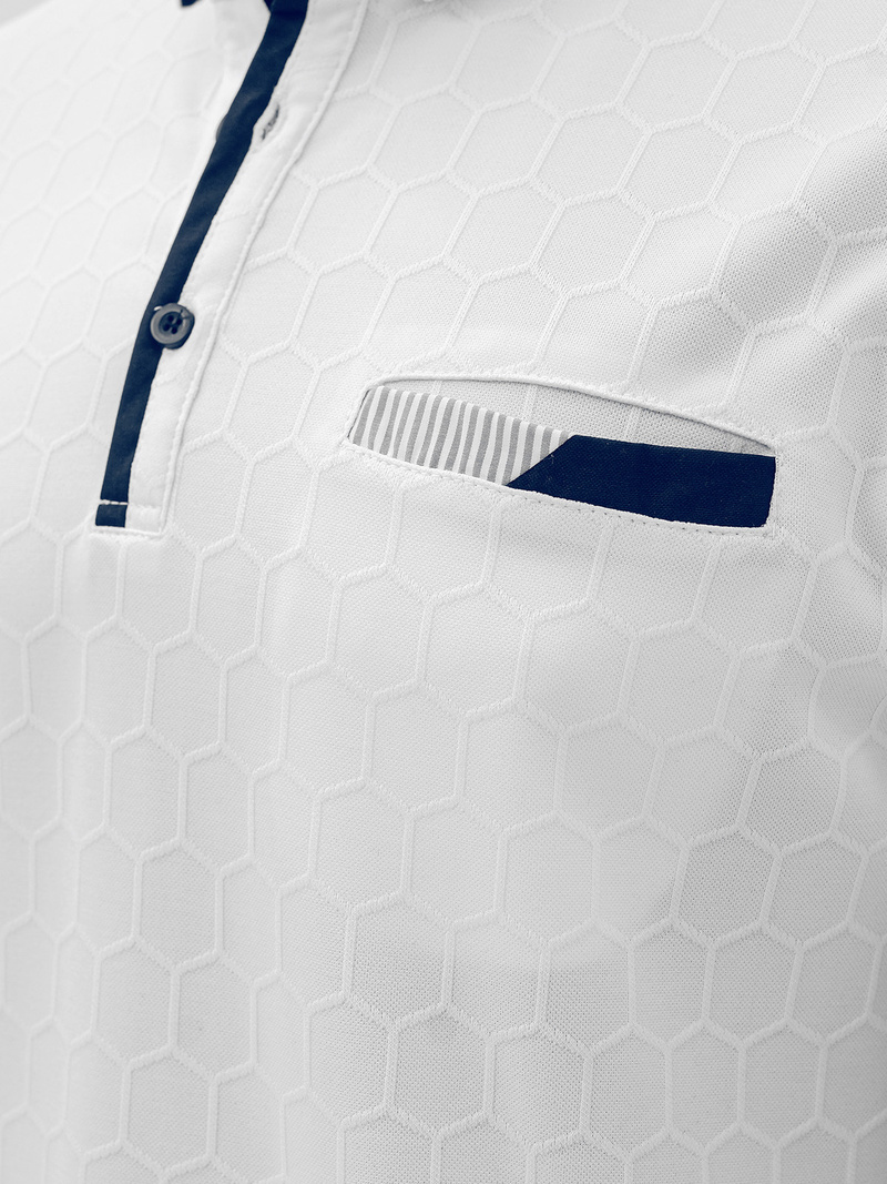 Tricou polo bărbați alb OZONEE O/QQ923