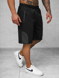 Pantaloni scurți sport bărbați negri OZONEE JS/15K1827/3