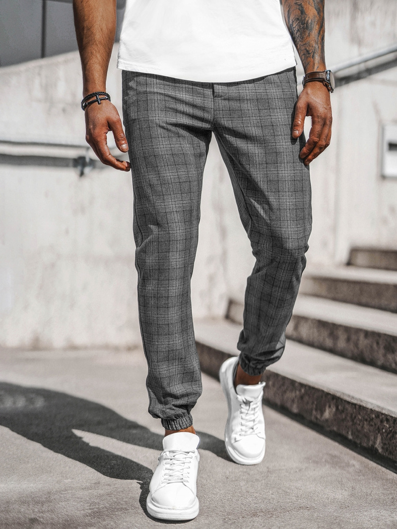 Pantaloni chino bărbaţi antracit OZONEE DJ/2290/22Z