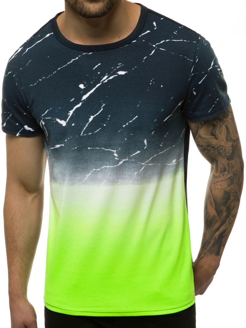 Tricou bărbați verde albastru închis OZONEE JS/SS11119