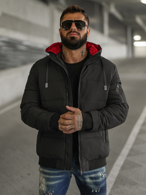 Geacă bărbați neagră OZONEE JS/31M5003Z