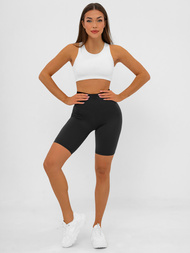 Colanți scurți de damă negri OZONEE JS/17K583/3