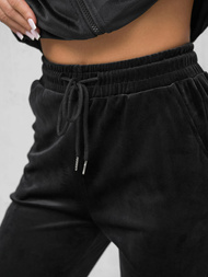 Compleu dama din catifea negru OZONEE JS/35C1610/3