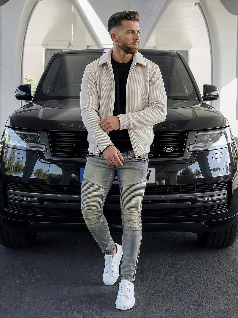 Blugi bărbaţi albaștri OZONEE O/EM8886Z