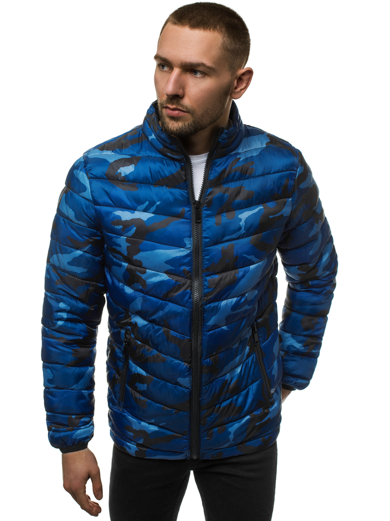 Jachetă de primăvară bărbați bleumarin-camuflaj OZONEE JS/SM80Z