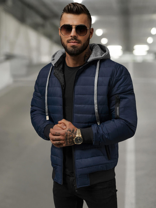 Jachetă bărbați bleumarin OZONEE JS/8M985/215