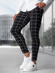 Pantaloni Chino Bărbaţi Negri OZONEE O/P4009Z