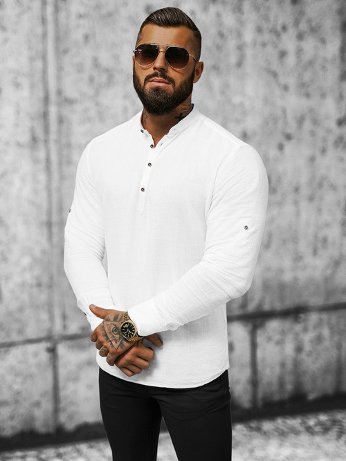 Cămașă bărbați albă OZONEE O/V31