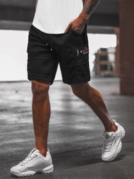 Pantaloni scurți sport bărbați negri OZONEE O/WW20016/1