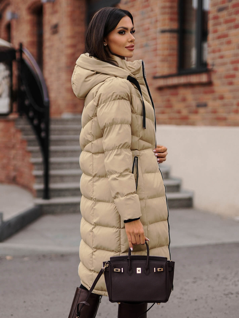 Geacă de femei bej OZONEE JS/M736/62Z