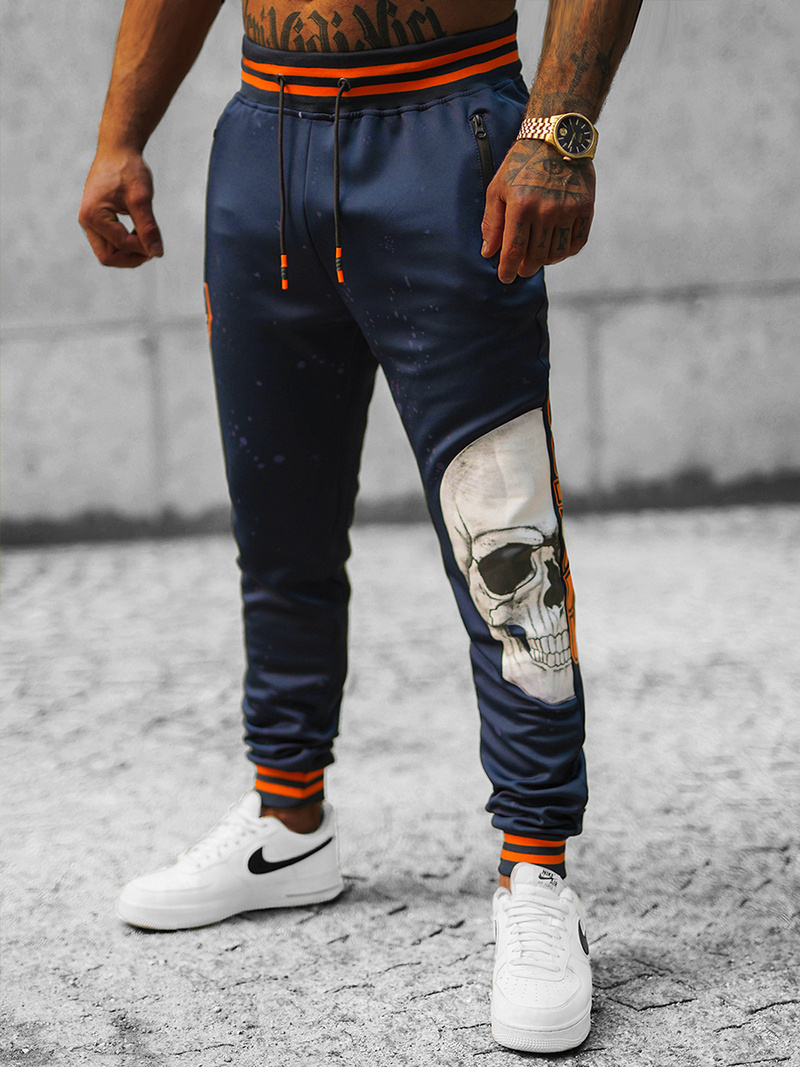 Pantaloni de trening bărbaţi albastru marin OZONEE JS/K10228Z