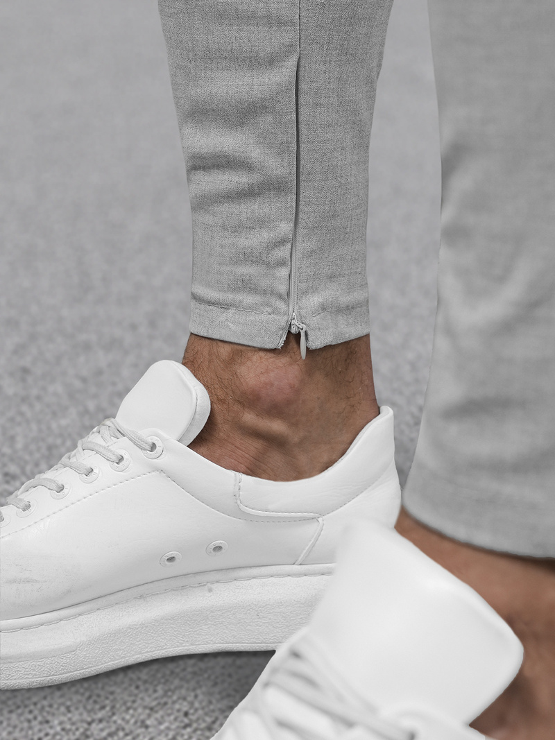 Pantaloni chino bărbaţi gri OZONEE DJ/3300