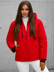 Geacă de iarnă femei roșie OZONEE JS/HH012/5Z