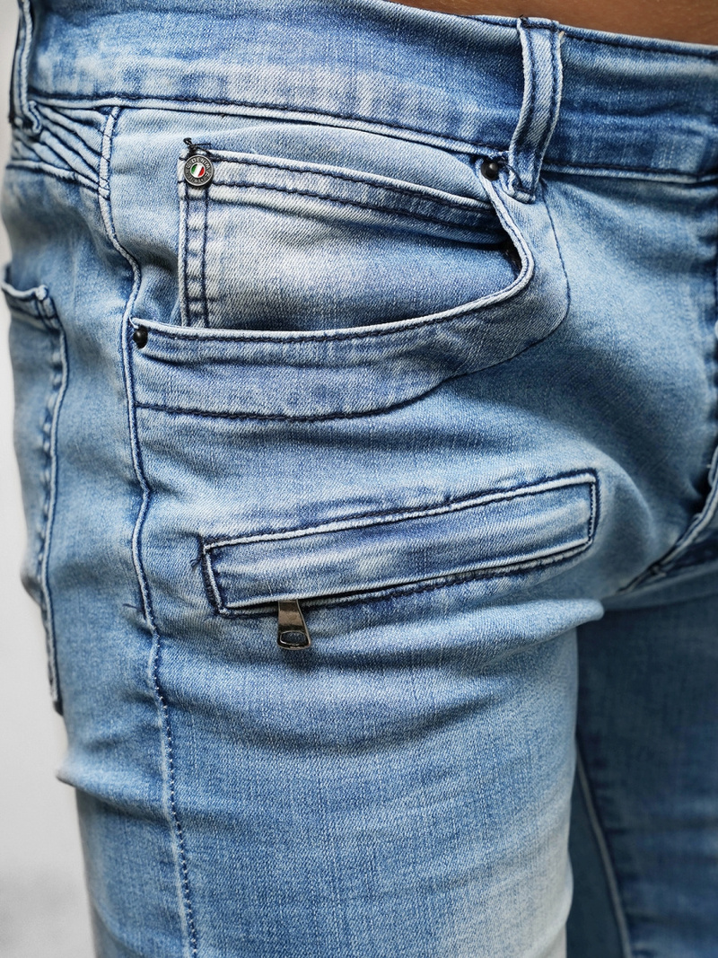 Blugi bărbaţi albaștri deschis OZONEE NB/MP0029BC