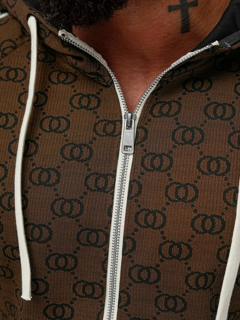 Compleu sport bărbaţi bej închis OZONEE O/FF5111AB