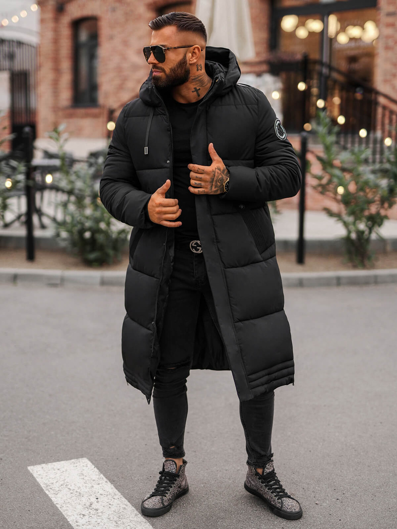 Geacă de iarnă bărbați neagră OZONEE JS/19M1290/392