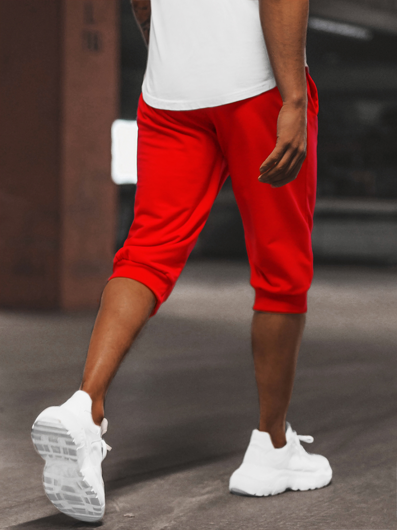 Pantaloni scurți sport bărbați rosii OZONEE JS/XW07/18Z