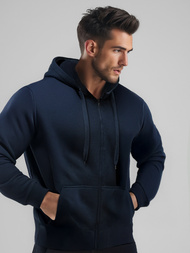 Hanorac bărbați bleumarin închis OZONEE JS/2008