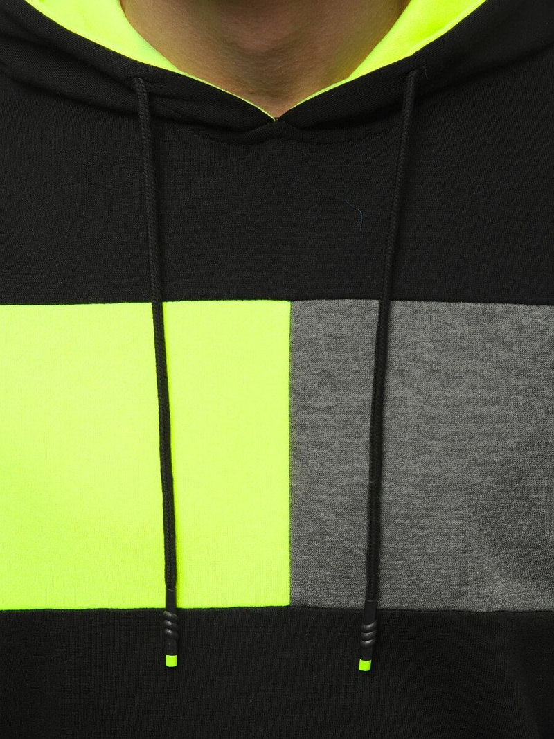 Hanorac cu glugă bărbați neagră OZONEE JS/KS2171