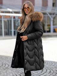 Geacă de iarnă damă neagră OZONEE O/5M3229/392