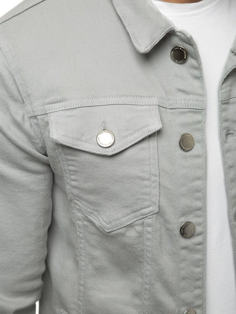 Geacă de blugi bărbați gri OZONEE G/620