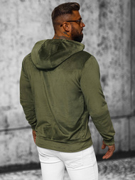 Hanorac bărbați din catifea kaki OZONEE JS/8B1168/29