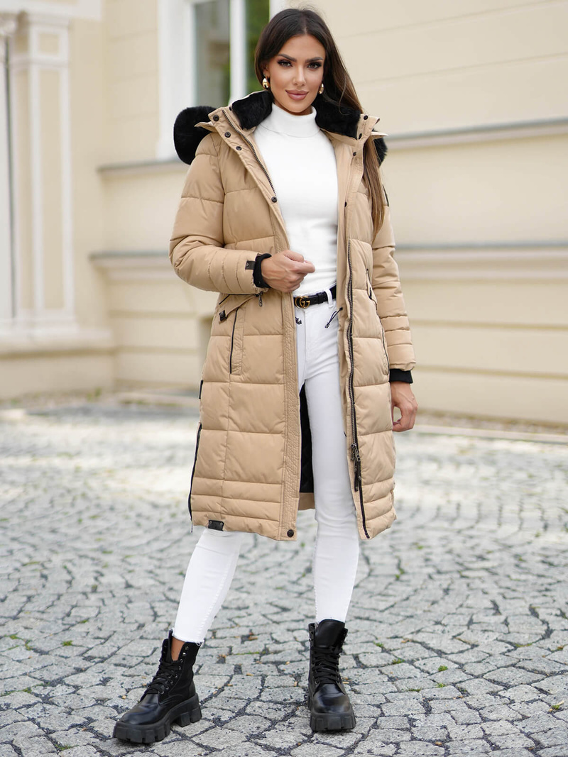 Geacă de femei bej OZONEE O/W377Z