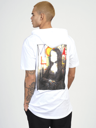 Tricou cu glugă bărbați alb OZONEE MR/21553