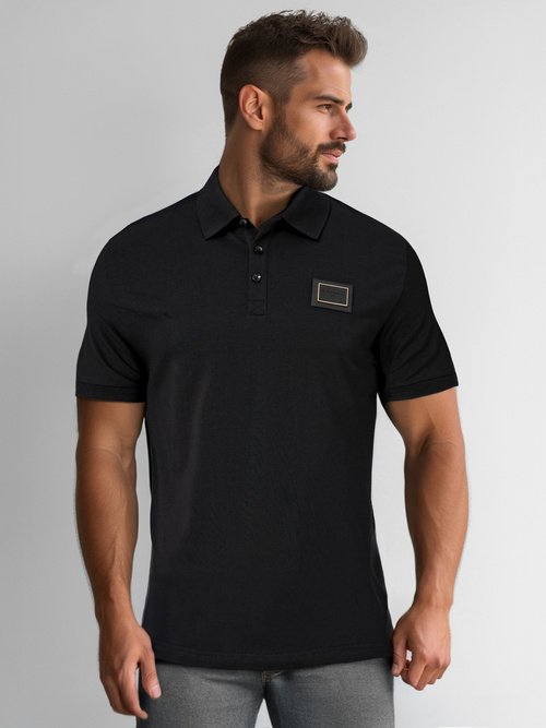 Tricou polo bărbați negru OZONEE NB/MT3124Z