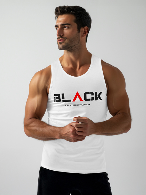 Maiou bărbați alb OZONEE JS/8B1707/1