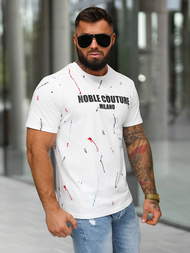 Tricou bărbați alb OZONEE O/MPO3443
