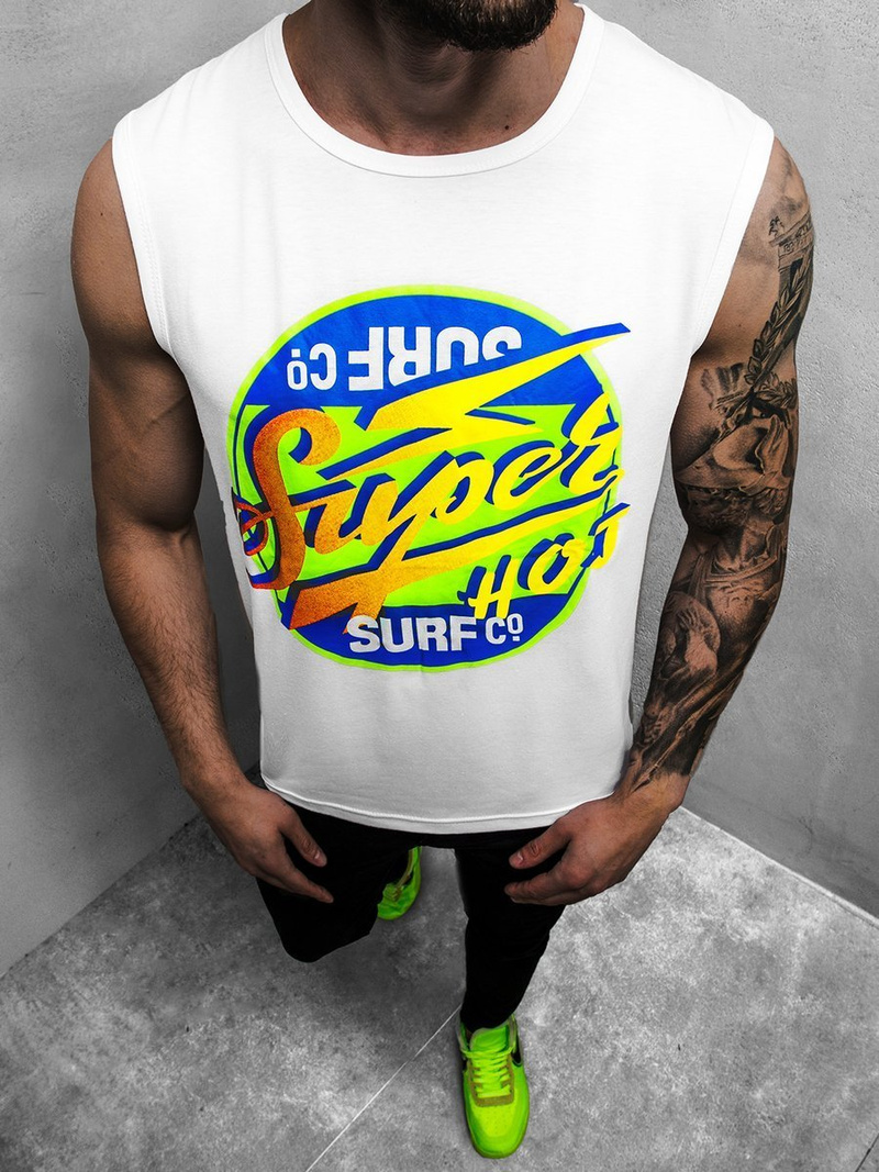 Maiou bărbați alb OZONEE JS/KS2076Z