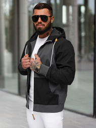 Jachetă de primăvară bărbați neagră OZONEE JS/5M3213/392