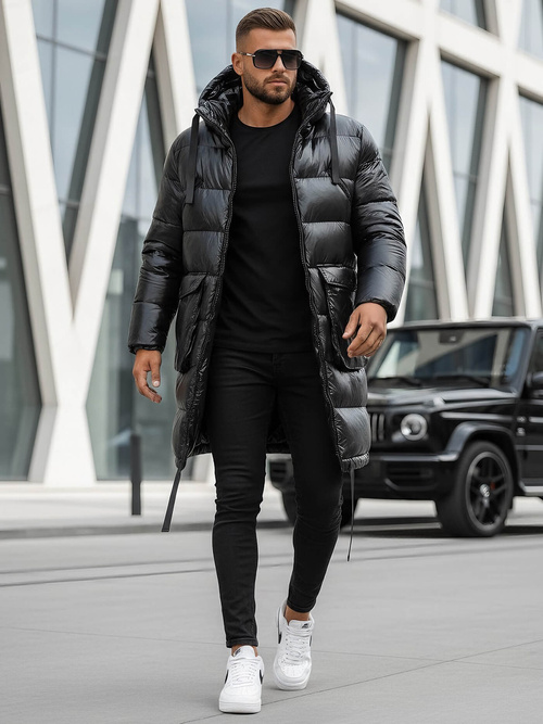 Geacă de iarnă bărbați negru OZONEE O/M3205Z