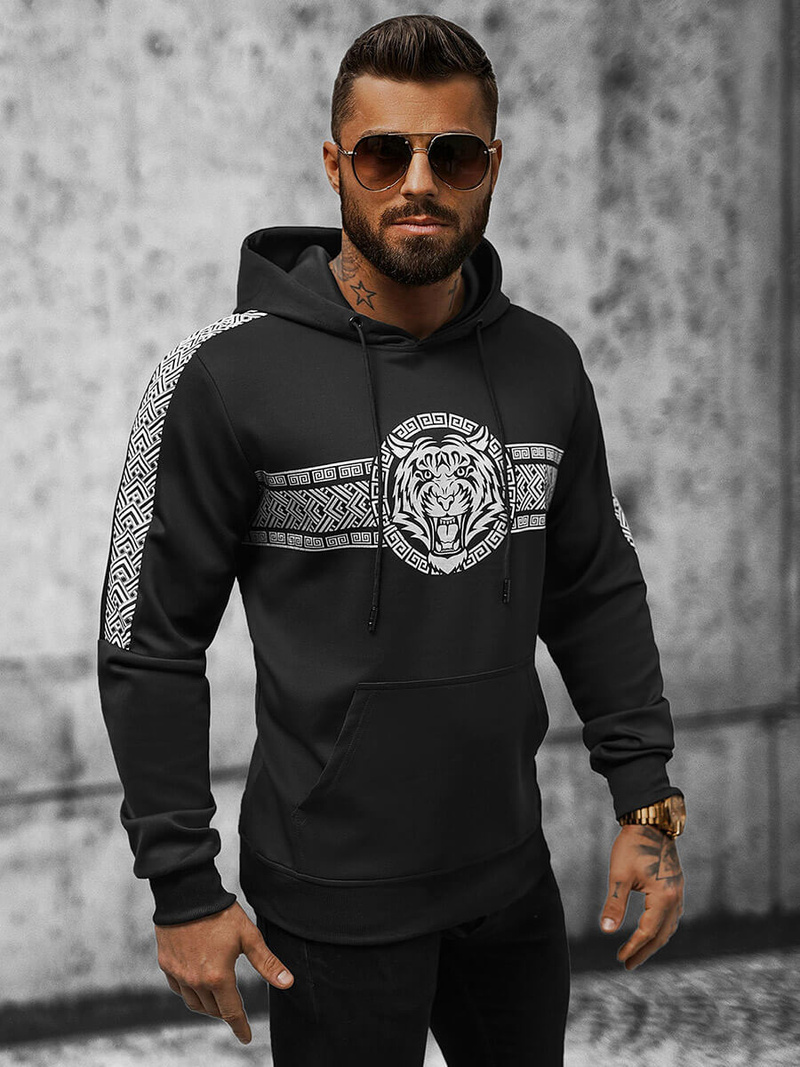 Hanorac bărbați negru OZONEE JS/8B996/3