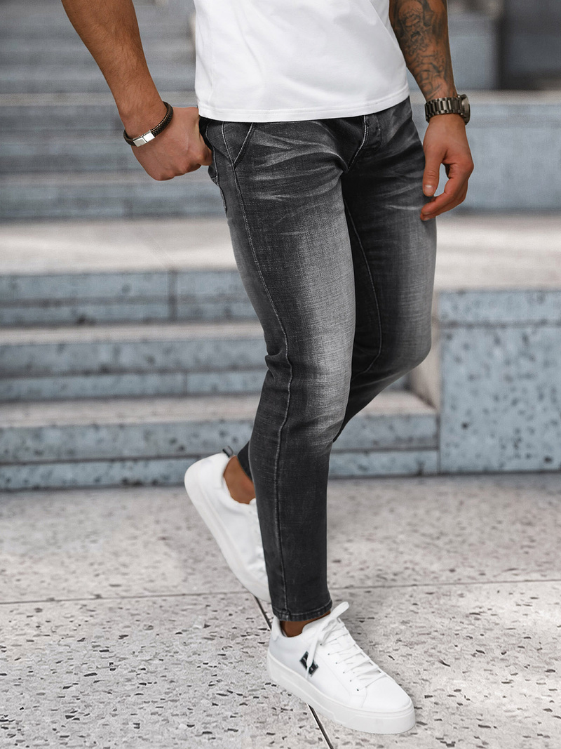 Blugi bărbaţi negri OZONEE NB/MP0091N