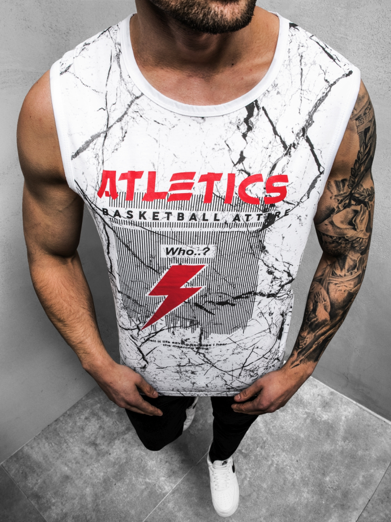 Maiou bărbați alb OZONEE JS/SS11028Z